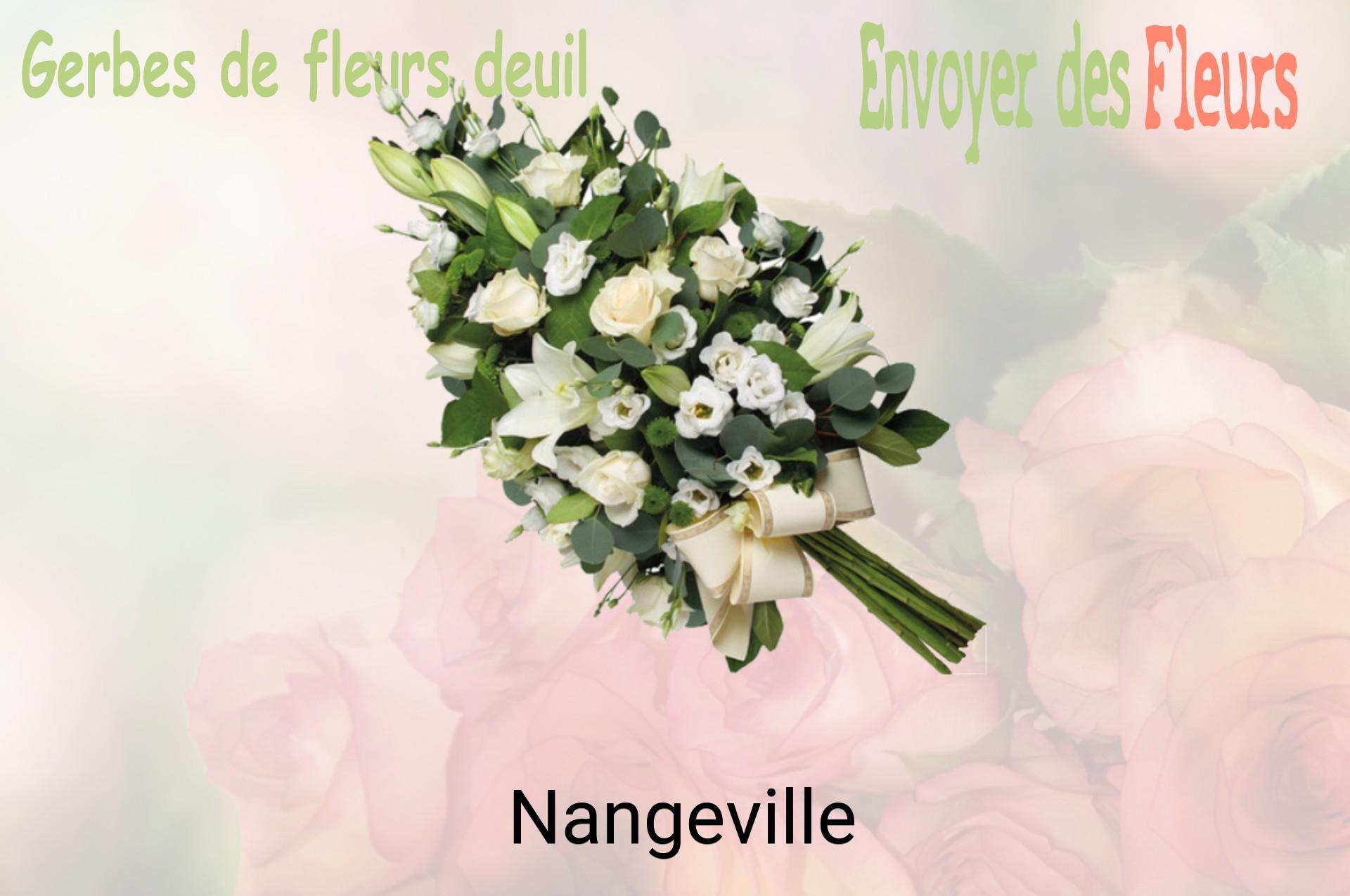 Gerbe de fleurs de deuil livrée à Nangeville